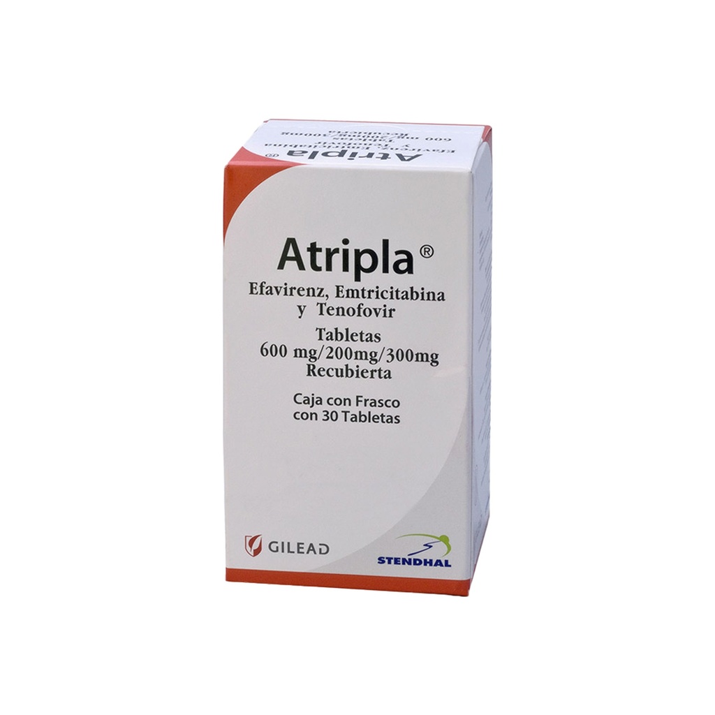 ATRIPLA 600/200/300MG C/30 TAB EFAVIRENZ EMTRICITABINA TENOFOVIL LAG ...